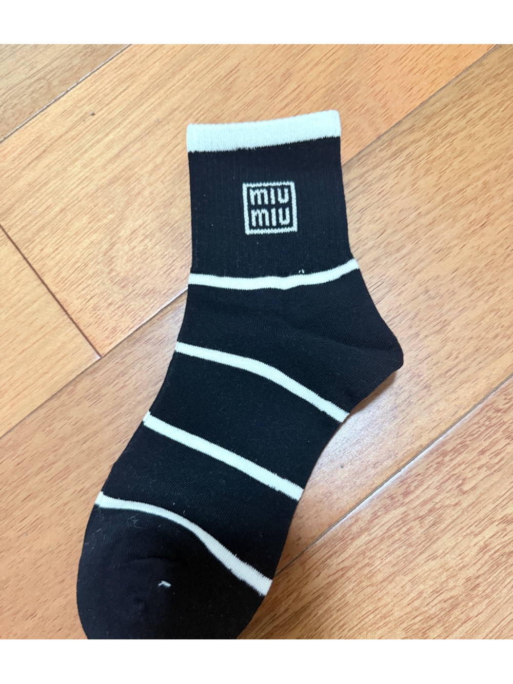 Black & White Stripe Low-Cut Socks Size 22-25cm